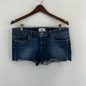 Paige low‎ rise denim shorts hip hugger Francine color